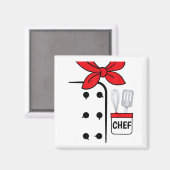 Cook Chef Coat Costume Funny Halloween Shirt Kids  Magneet (Voorkant / Achterkant)