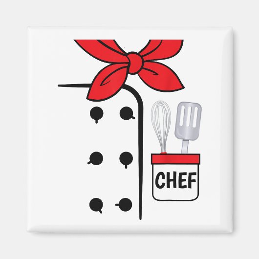Cook Chef Coat Costume Funny Halloween Shirt Kids  Magneet (Voorkant)