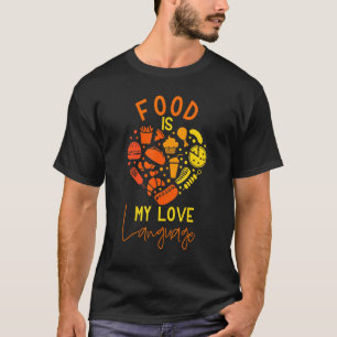 Cook Chef Foodie Retro Food is mijn liefdestaal T-shirt