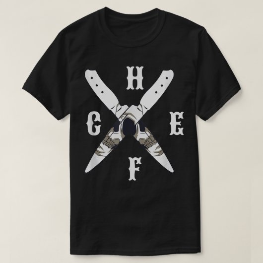 Cook Chef Funny Cooking Lover Knifes T-shirt (Design voorkant)