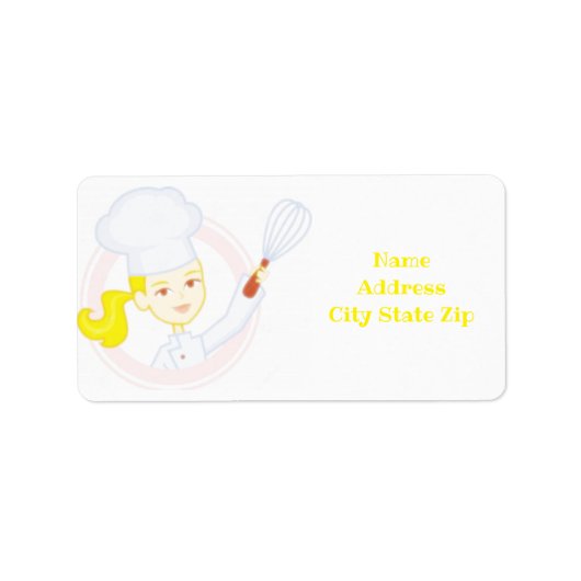 **COOK, CHEF OF BAKER** ETIKET VOOR TERUGKEERADRES (Voorkant)