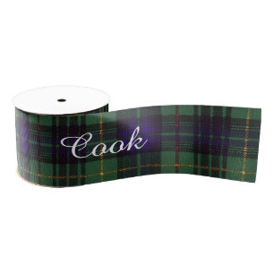 Cook clan Pset Scottish kiltartan Grosgrain Lint