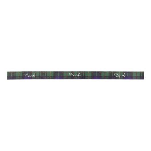 Cook clan Pset Scottish kiltartan Satijnen Lint (Voorkant)