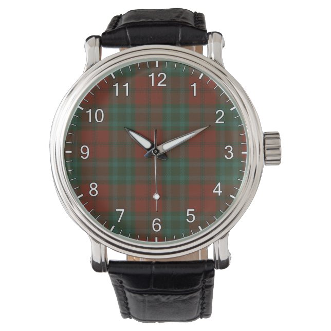 Cook Clan Tartan Horloge (Voorkant)