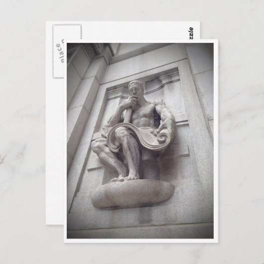 Cook County Building Statue Briefkaart (Voorkant / Achterkant)