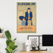 Cook County Public Health 1938 WPA Poster (Thuiskantoor)