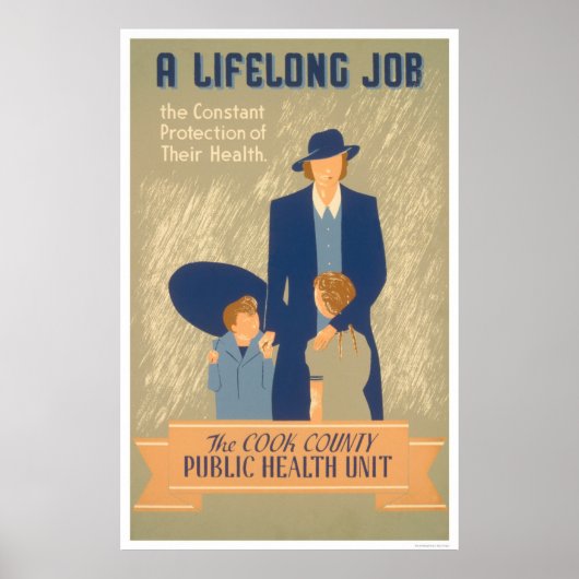 Cook County Public Health 1938 WPA Poster (Voorkant)