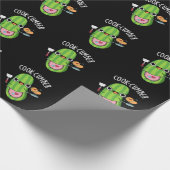 Cook-cumber Grappige Komkommer Pun Donker BG Cadeaupapier (Hoek)