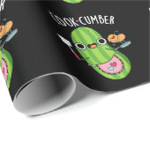 Cook-cumber Grappige Komkommer Pun Donker BG Cadeaupapier (Rol Hoek)