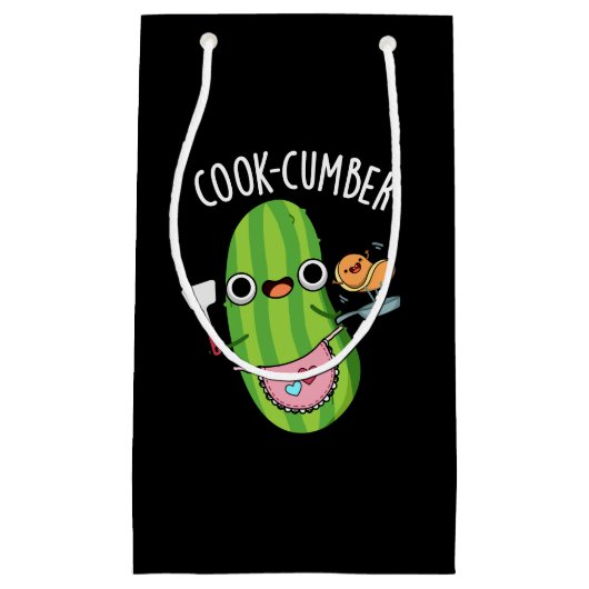 Cook-cumber Grappige Komkommer Pun Donker BG Klein Cadeauzakje (Voorkant)