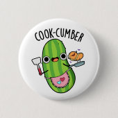 Cook-cumber Grappige komkommerwoordspeling Ronde Button 5,7 Cm (Voorkant)
