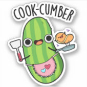 Cook-cumber Grappige komkommerwoordspeling Sticker (Voorkant)
