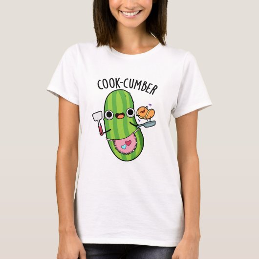 Cook-cumber Grappige komkommerwoordspeling T-shirt (Voorkant)
