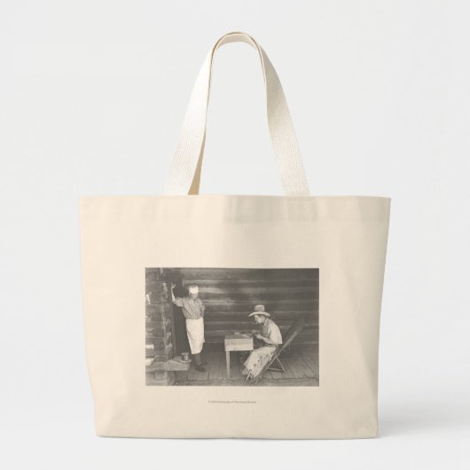 Cook die naar een cowboy speelkaarten kijkt 2 grote tote bag (Voorkant)