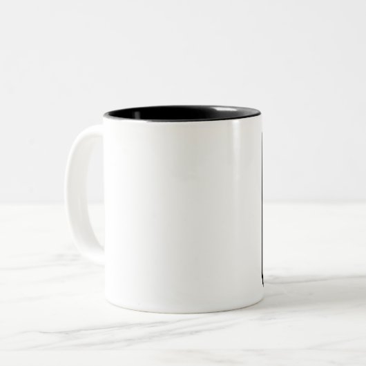 "Cook. Eet. Drink. Blog." Tweekleuren mok (Voorkant links)