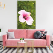 Cook Eilanden, Atiu. Hibiscus bloem. Canvas Afdruk (Insitu (Woonkamer))
