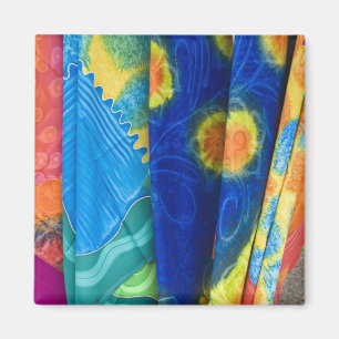 Cook Eilanden, Rarotonga. Batik stof Punanga Nui Magneet