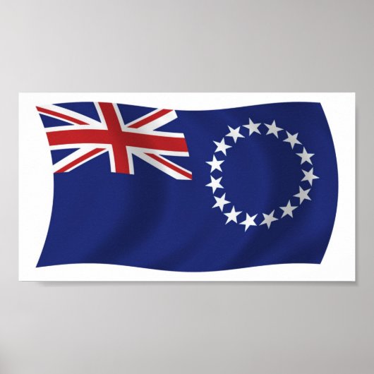 Cook Eilanden Vlag Poster Print (Voorkant)