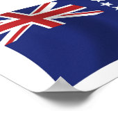 Cook Eilanden Vlag Poster Print (Hoek)