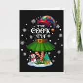 Cook Elf Squad Xmas Women Girls Mom Christmas Fami Kaart (Voorkant)