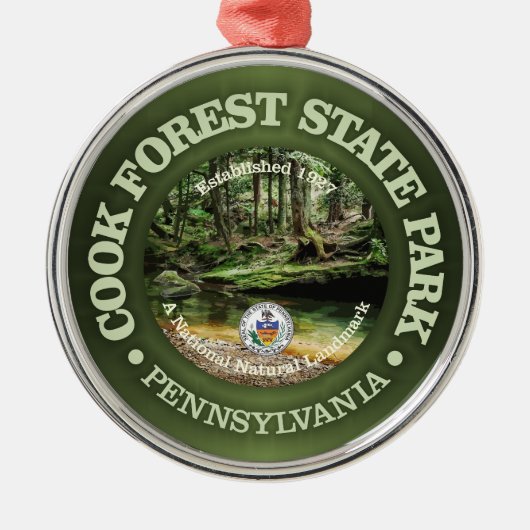Cook Forest SP Metalen Ornament (Voorkant)