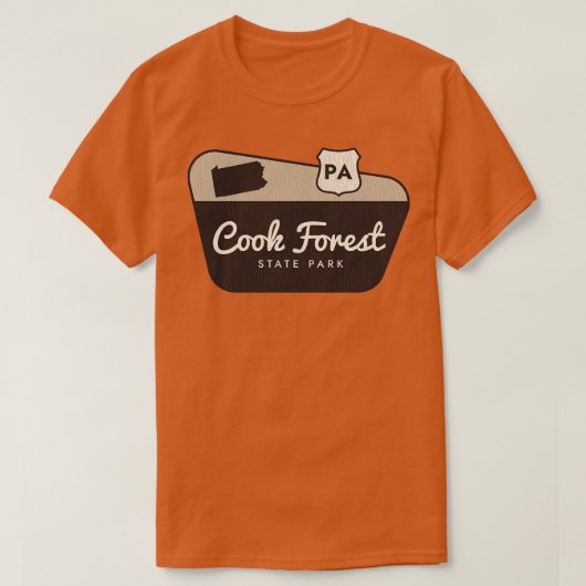 Cook Forest State Park Pennsylvania Welkomstbord T-shirt (Design voorkant)