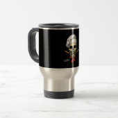 Cook Grill Master Chef Skull Face Halloween Gift Reisbeker (Voorkant links)