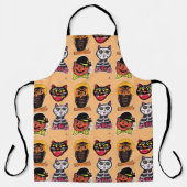  Cook Halloween Cat Pumpkin Owl Fun Schort (Voorkant)