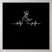 Cook Heartbeat Chef Cooking Kitchen Poster (Voorkant)