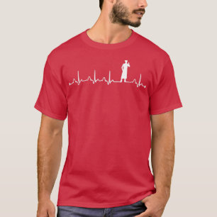 Cook Heartbeat EKG PulseProud American Cook T-shirt