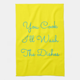 Cook, ik wast de kleren. theedoek