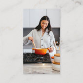 Cook Influencer Content Creator Foto 3 QR-codes Visitekaartje (Voorkant)