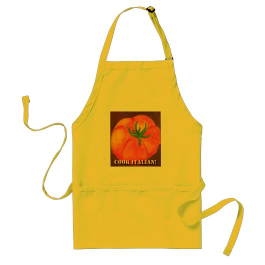 COOK ITALIAANS! Apron Standaard Schort (Voorkant)