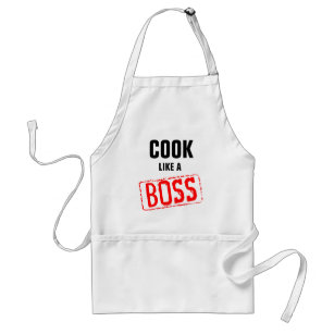 Cook LIKE A BOSS grappig BBQ apron voor mannen Standaard Schort