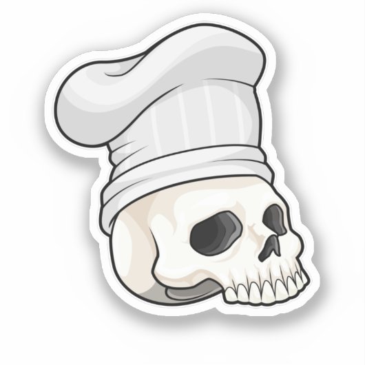 Cook met pet op de borst sticker (Voorkant)