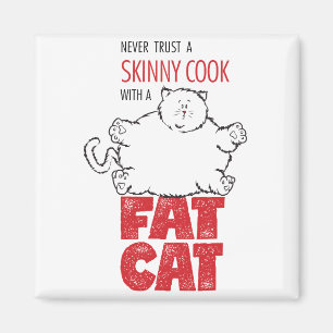 Cook met vetkat - Magnet 2