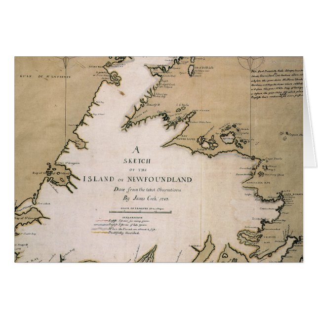 COOK: NEWFOUNDLAND, 1763 (Voorkant Horizontaal)