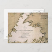 COOK: NEWFOUNDLAND, 1763 BRIEFKAART (Voorkant / Achterkant)