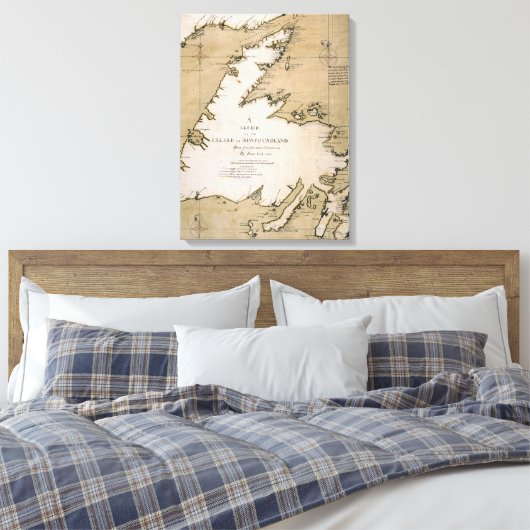 COOK: NEWFOUNDLAND, 1763 CANVAS AFDRUK (Insitu (Slaapkamer))