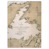 COOK: NEWFOUNDLAND, 1763 KLEMBORD (Achterkant)