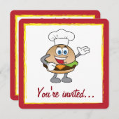 Cook-out met Cheeseburger Kaart (Voorkant / Achterkant)