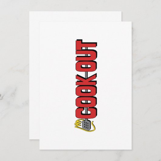 Cook Out (restaurant) Kaart (Voorkant / Achterkant)