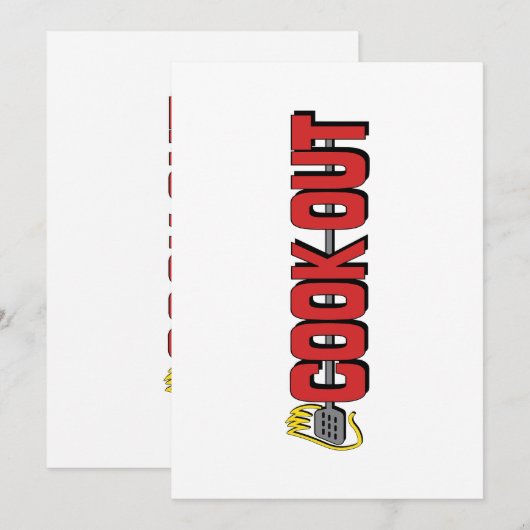 Cook Out (restaurant) Save The Date (Voorkant / Achterkant)