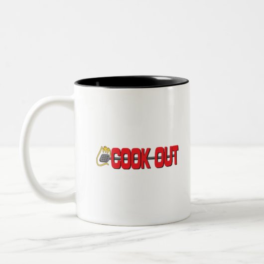 Cook Out (restaurant) Tweekleurige Koffiemok (Links)