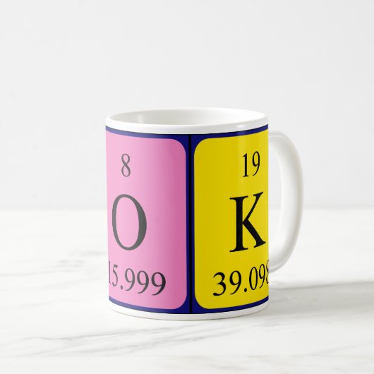 Cook periodieke mok van het lijstwoord (Voorkant rechts)