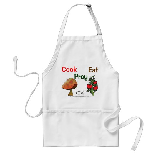 Cook Pray Eat past het aan Standaard Schort (Voorkant)