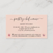 Cook Recipe Whisk Dough Bowl Blush Pink Visitekaartje (Achterkant)