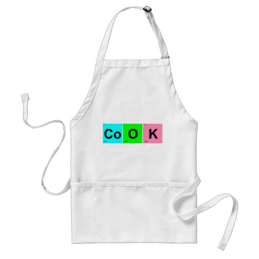 CoOK Squares Tabel met elementen Standaard Schort (Voorkant)