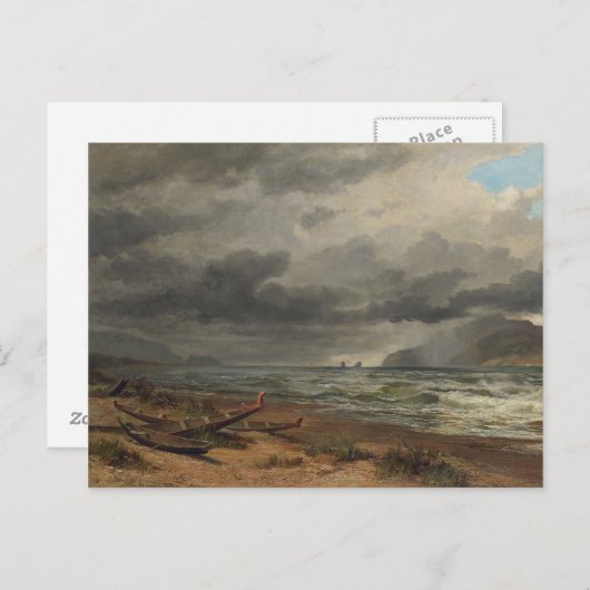 'Cook Strait, New Zealand' - Nicholas Chevalier Briefkaart (Voorkant / Achterkant)