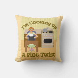 Cook Up Plot Twist Retro Huisvrouw Schrijver Kussen